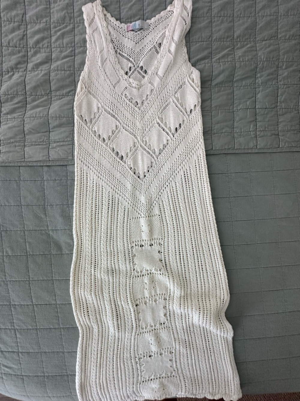 Free People Cotton Crochet Swim Cover Up Dress - XS